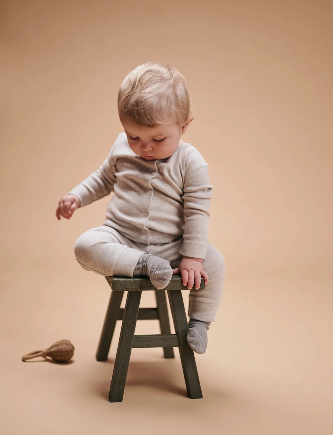 GoBabyGo Oak Onesie, 86, Beige, Bodysuits > Langærmede Bodysuits, Børn