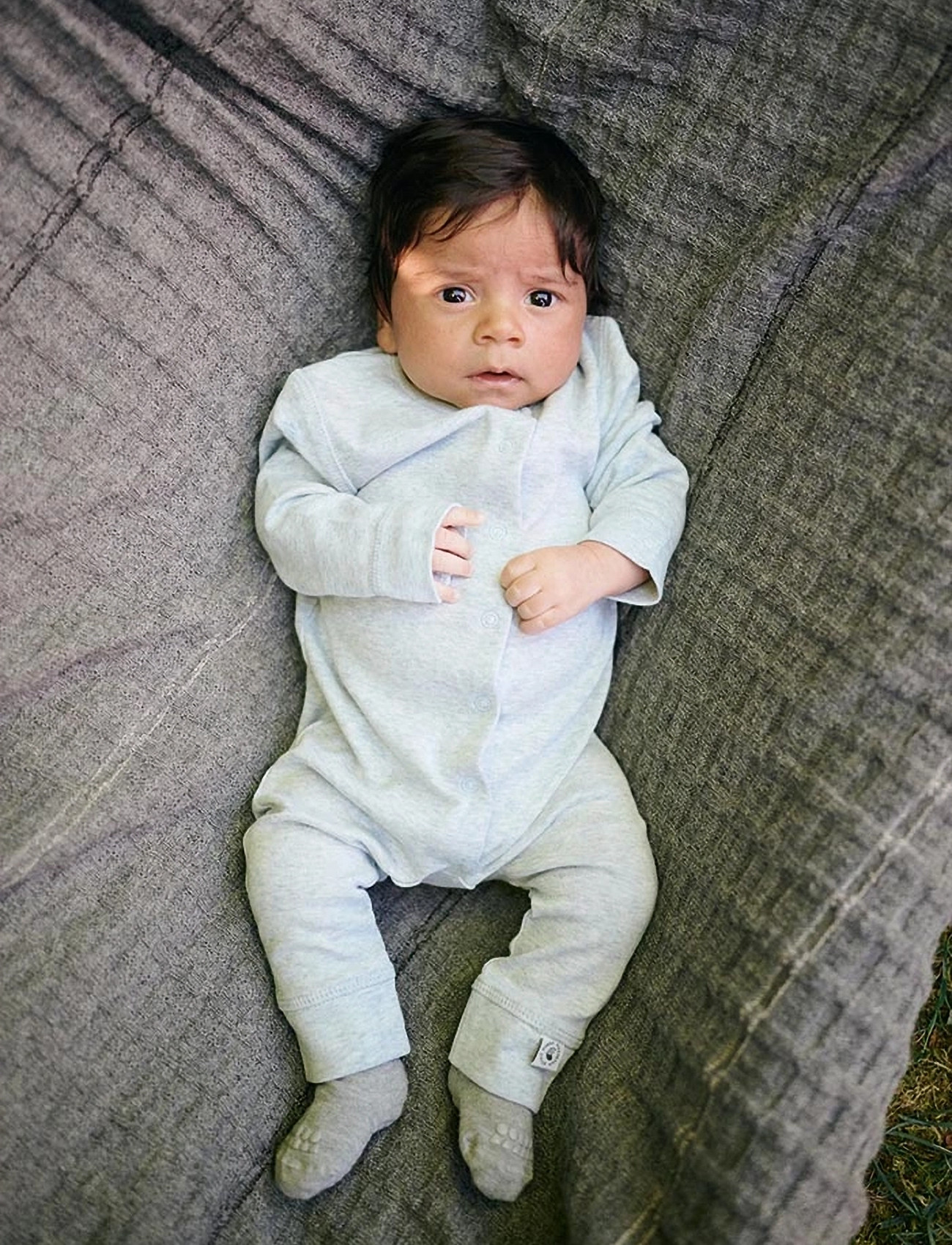 GoBabyGo Oak Onesie, 68, Blue, Bodysuits > Langærmede Bodysuits, Børn