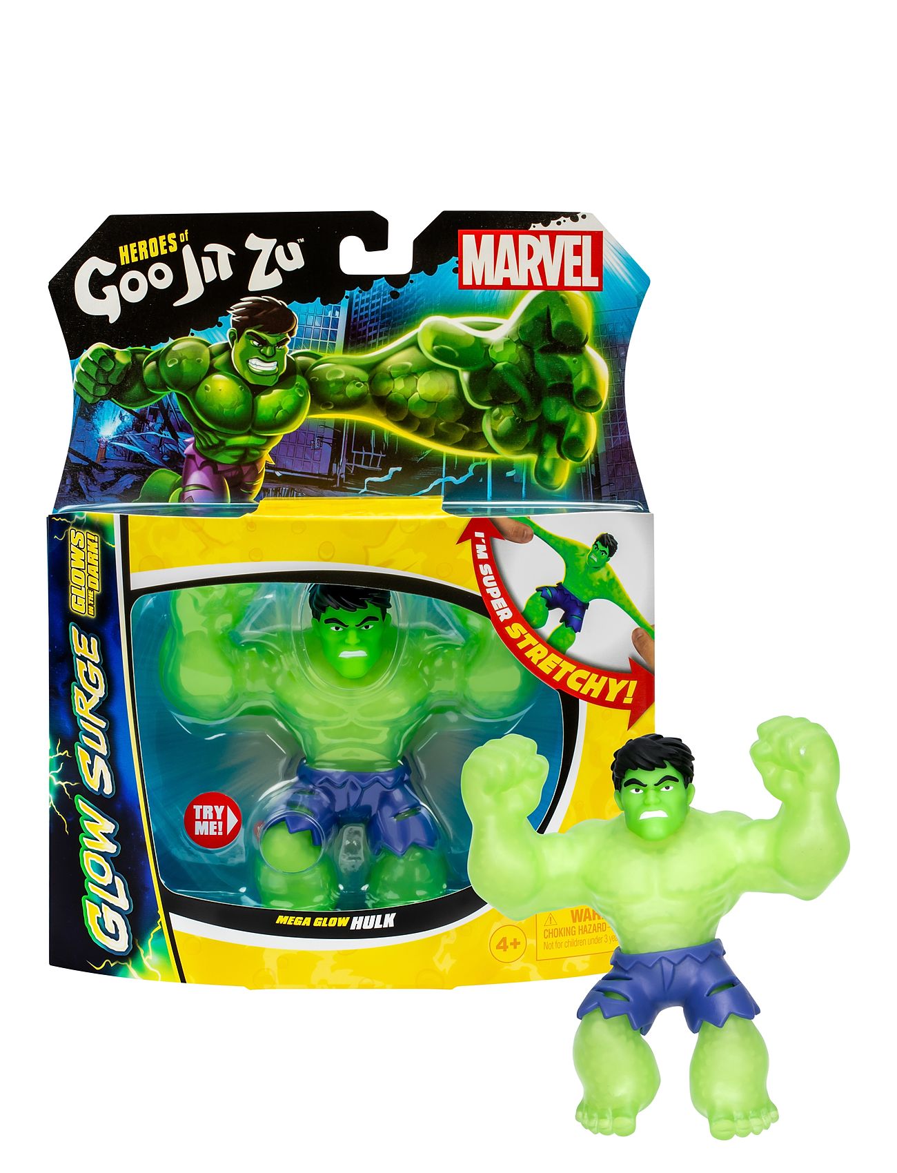 Goo Jit Zu Marvel Glow Surge Hulk Toys Playsets & Action Figures Action Figures Multi/patterned Goo Jit Zu