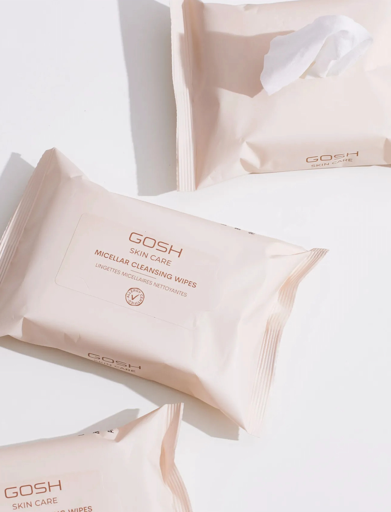 GOSH COPENHAGEN Gosh Micellar Cleansing Wipes, 25 STK, Nude, Rengøringsmidler > Ansigtsservietter, Dame