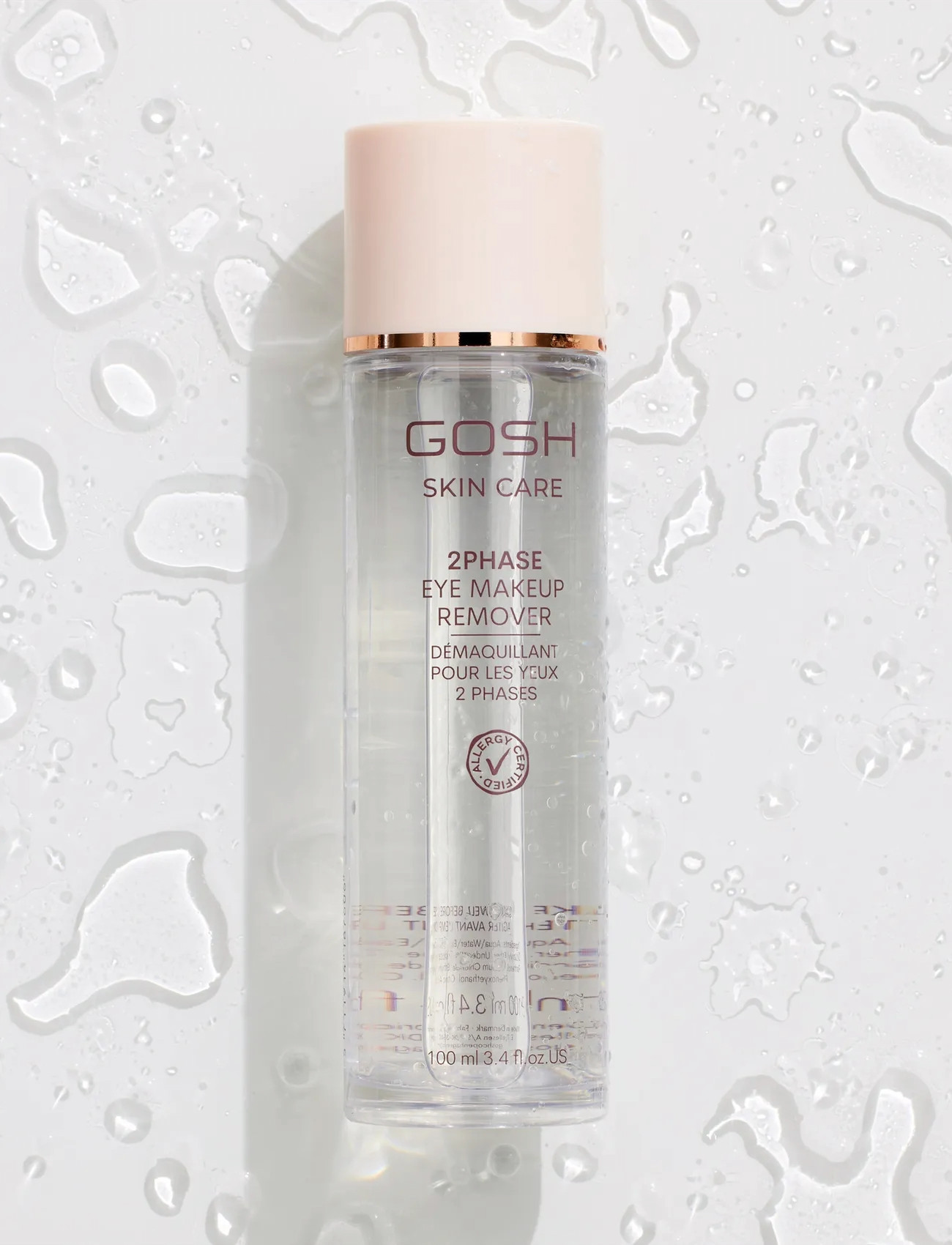 GOSH COPENHAGEN Gosh 2 Phase Eye Make-Up Remover, 100 ml, Nude, Rensemidler > Øjenmakeupfjernere, Dame