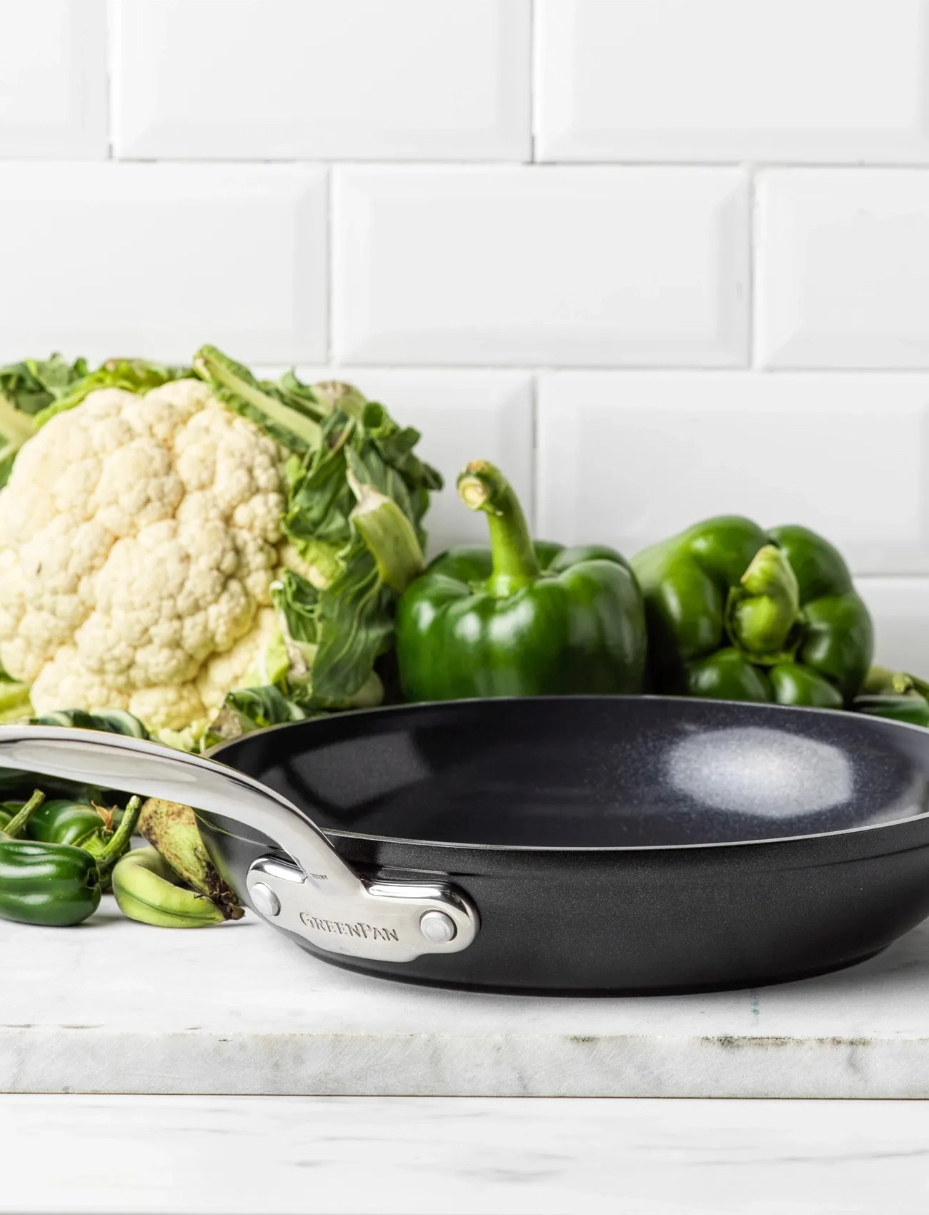 Greenpan Frypan 24cm, Ø 24 cm, Black, Gryder & Pander > Stegepander, Unisex