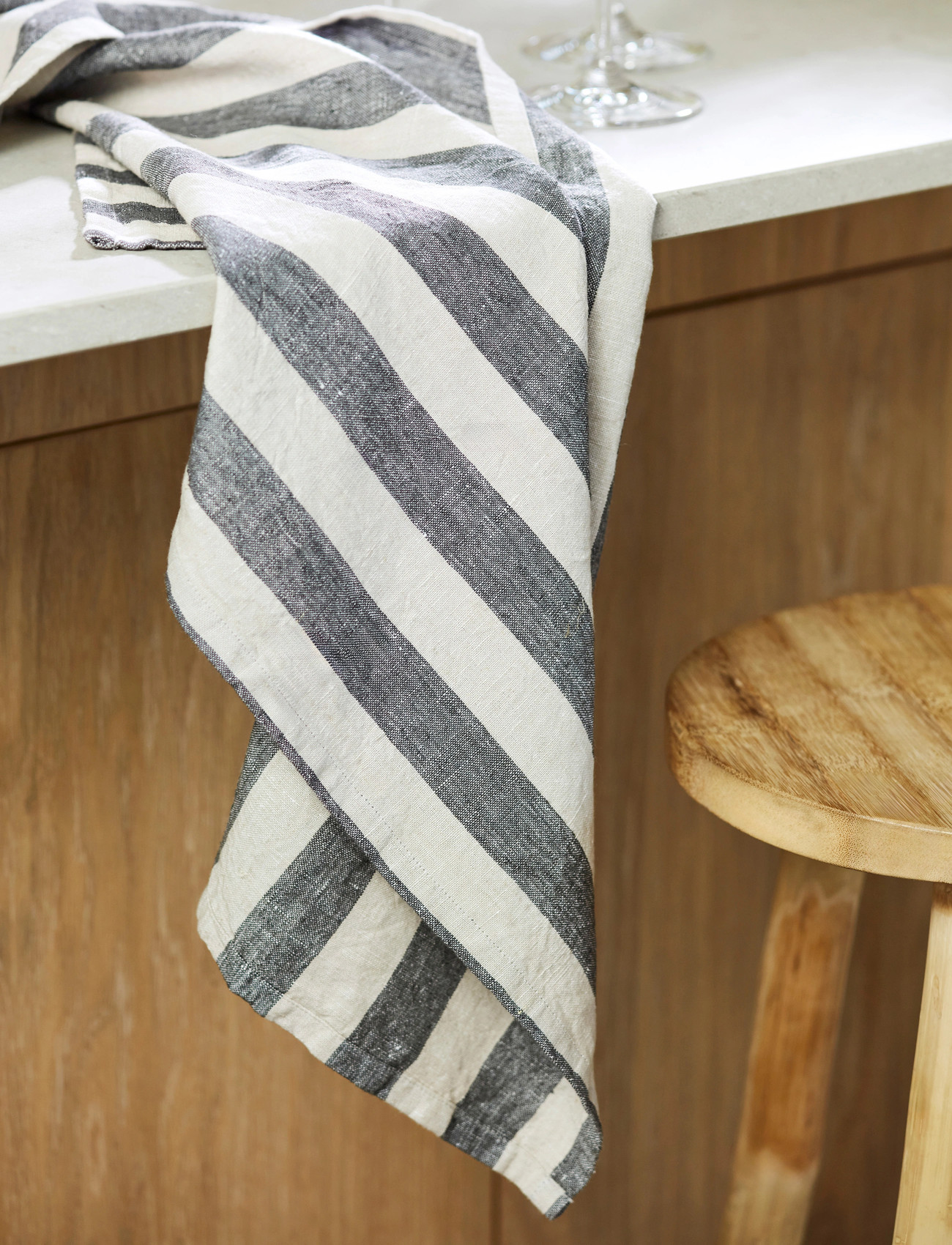 Gripsholm Kitchen Towel Linen Viggo Viggo 50X70, 50X70 cm, Grey, Køkkentekstiler > Køkkenhåndklæder, Unisex