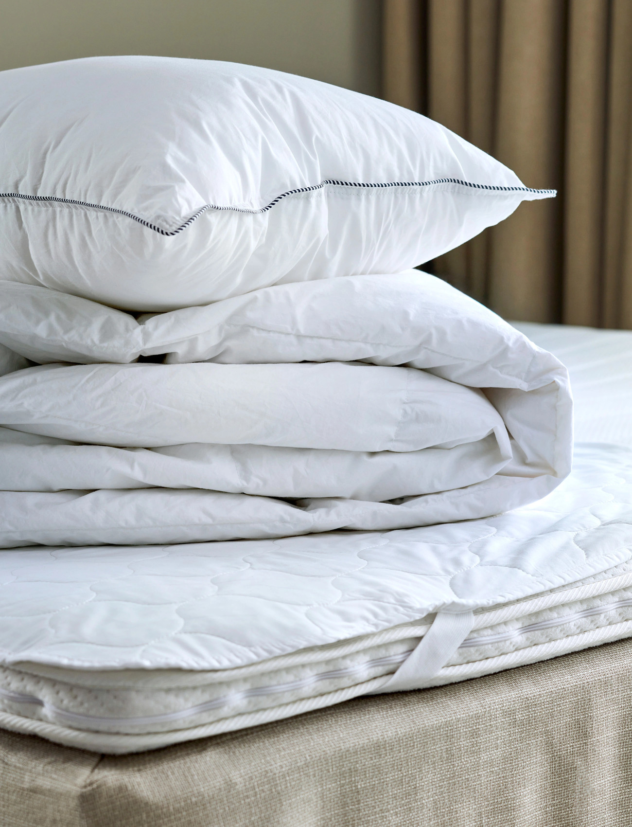 Gripsholm Mattress Protector Bamboo 180X200 180X200, 180X200 cm, White, Sengetekstiler > Madrasbeskyttere, Unisex