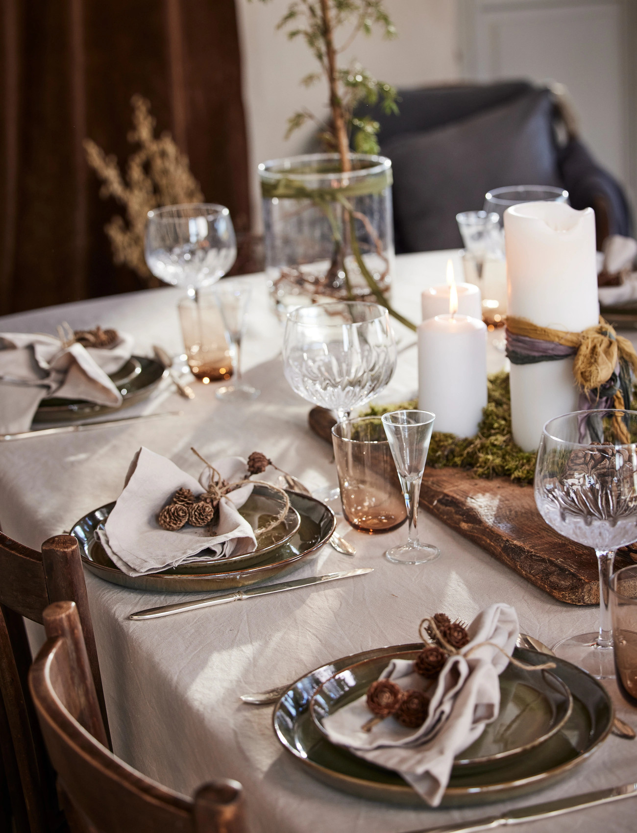 Gripsholm Table Cloth Linen Blend Linen Beige 145X350, 145X350 cm, Beige, Køkkentekstiler > Duge Og Bordløbere, Unisex