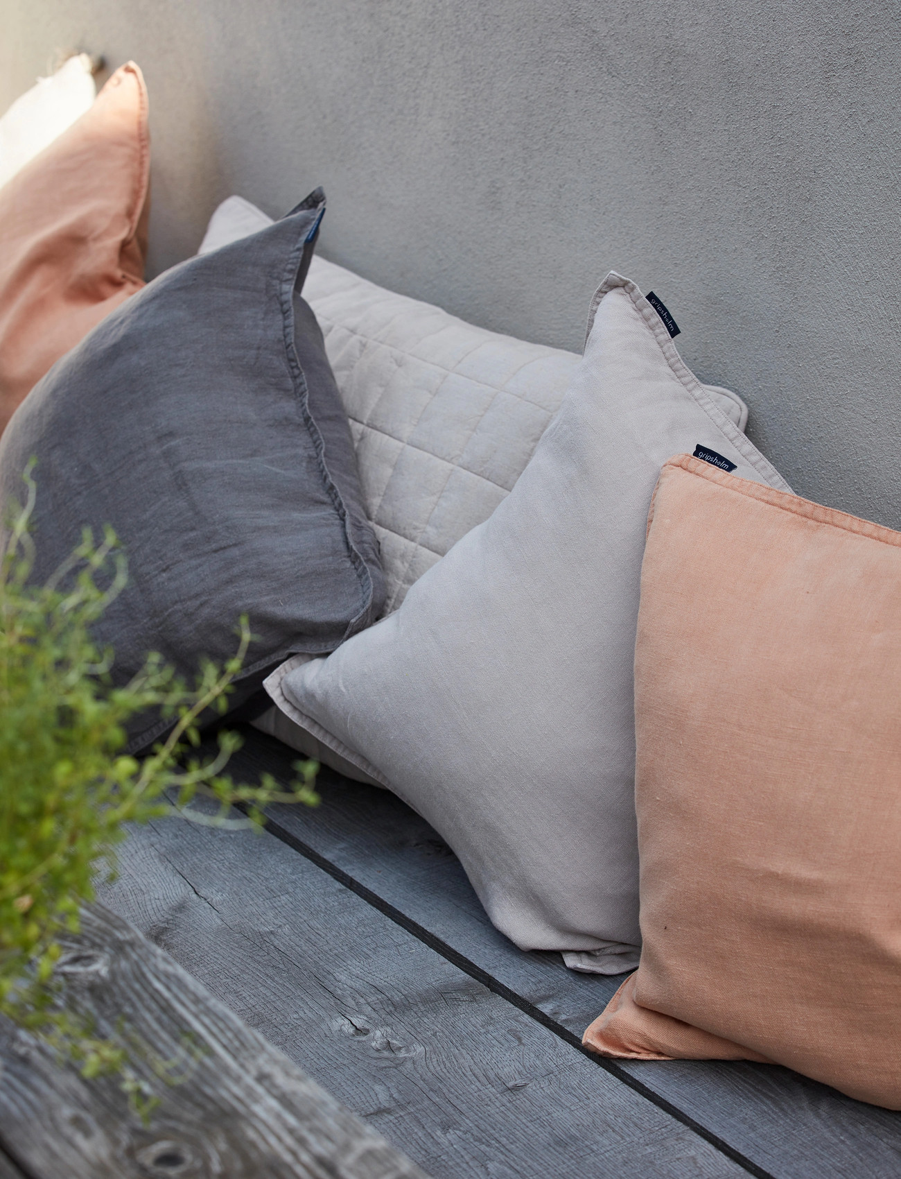 Gripsholm Cushion Cover Washed Linen Toast 50X50, 50X50 cm, Beige, Puder & Tæpper > Pudebetræk, Unisex