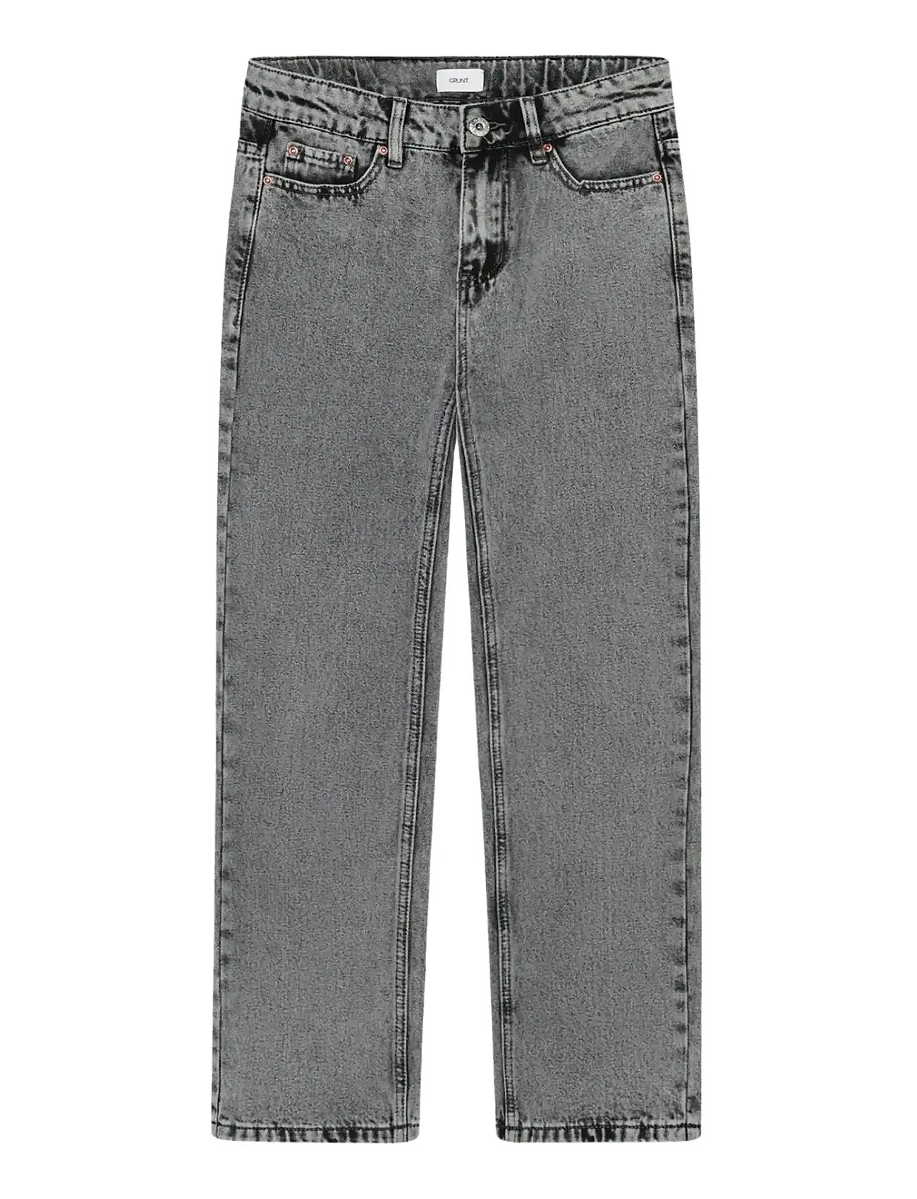 Grunt Grstreet Loose Straight Ash, 27/14Y, Grey, Jeans > Løse Jeans, Børn