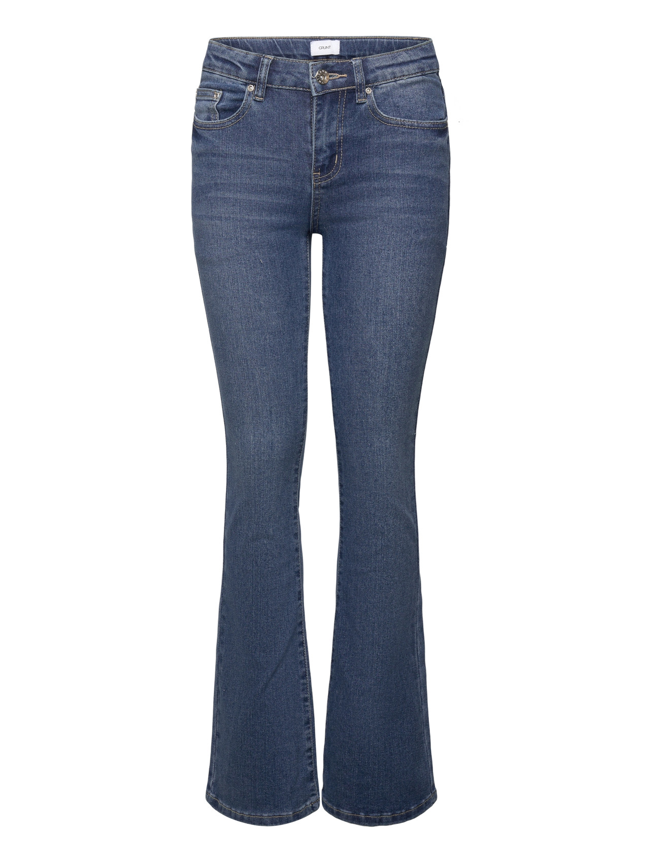 Grunt Gralabama Stitch Low Flare Blue, 23/10Y, Blue, Jeans > Bootcut-Jeans, Børn