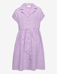 Jane Check Dress - kortærmede hverdagskjoler - light purple