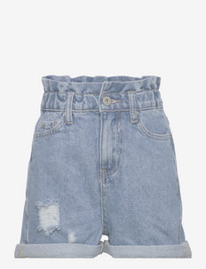Yes Paper Bag Shorts Premium Blue - džinsa šorti - premium blue