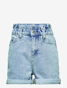 Yes Paper Bag Shorts Standard Blue - džinsa šorti - standard blue