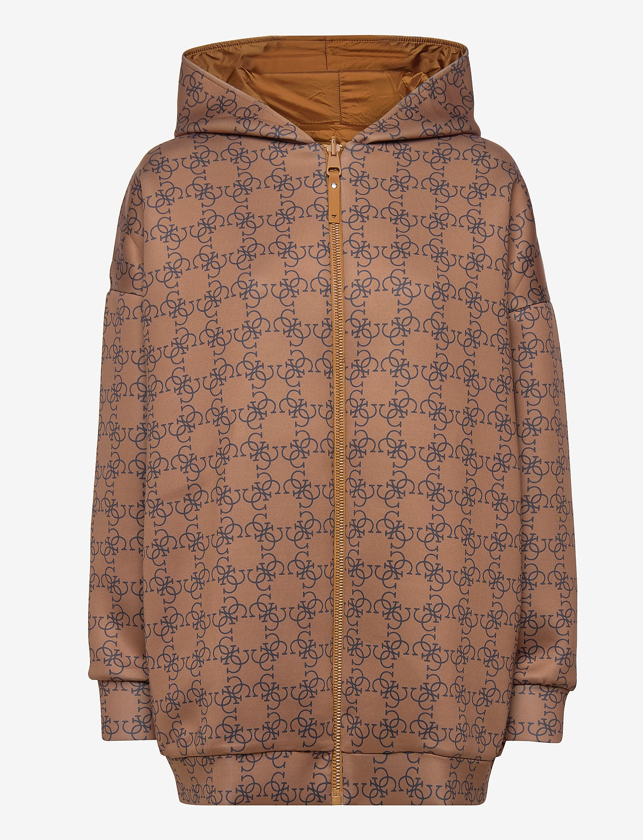 guess brown hoodie