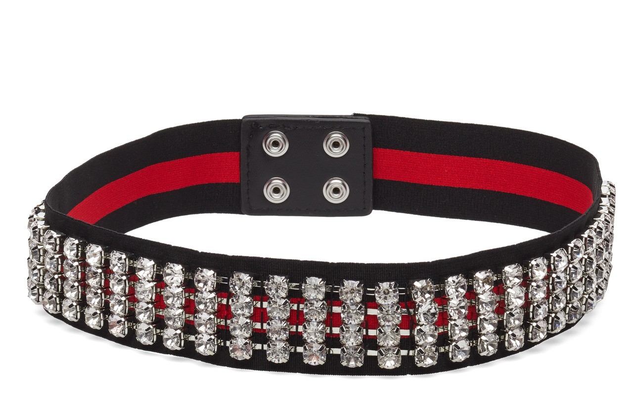 Rhinestones Chain Belt (Fantasy Black And) (45.90 €) - GUESS Jeans ...