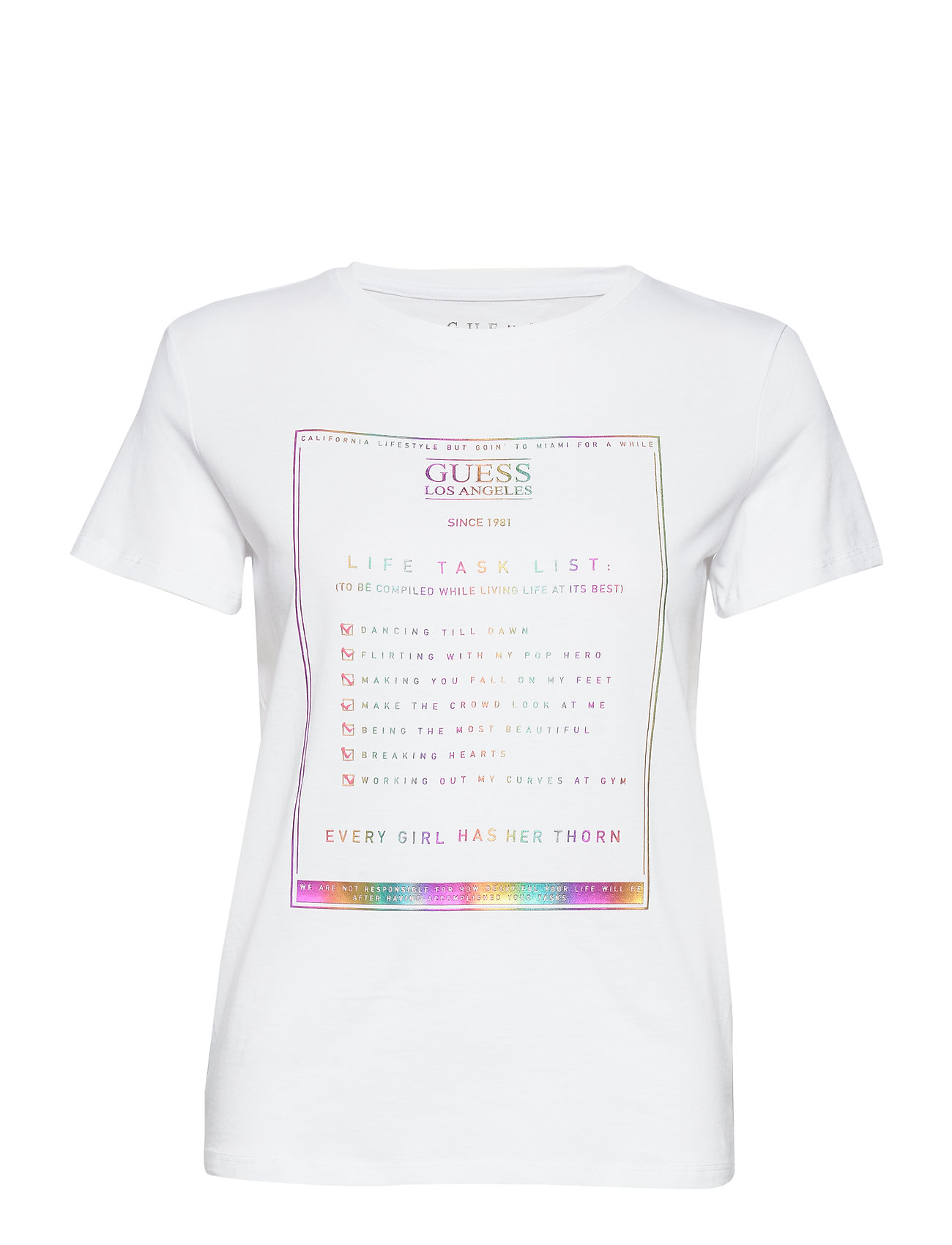 guess jeans rainbow shirt