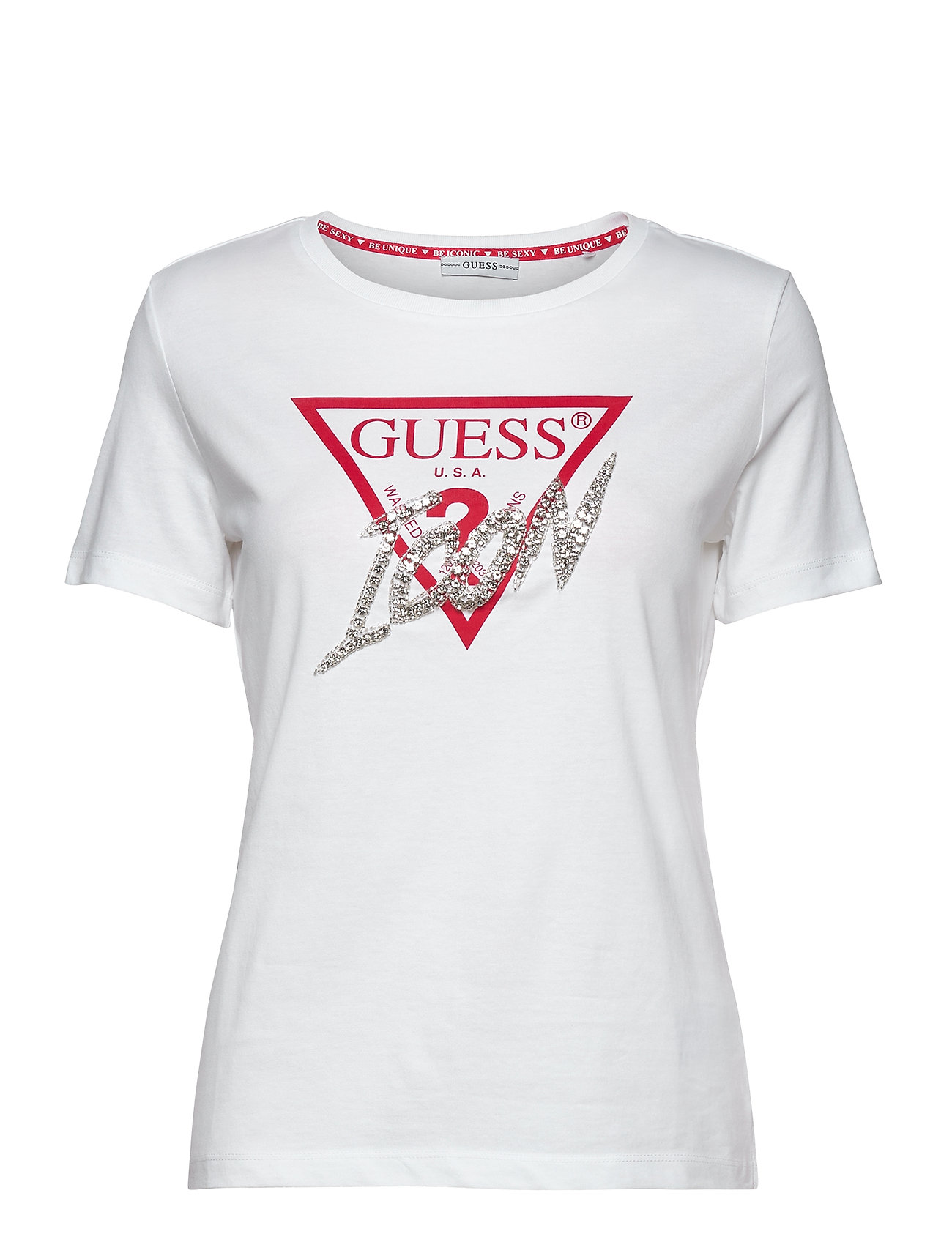 GUESS t-shirts & toppe – Ss Cn Tee T-shirt Top Hvid GUESS Jeans til dame i Sort - Pashion.dk
