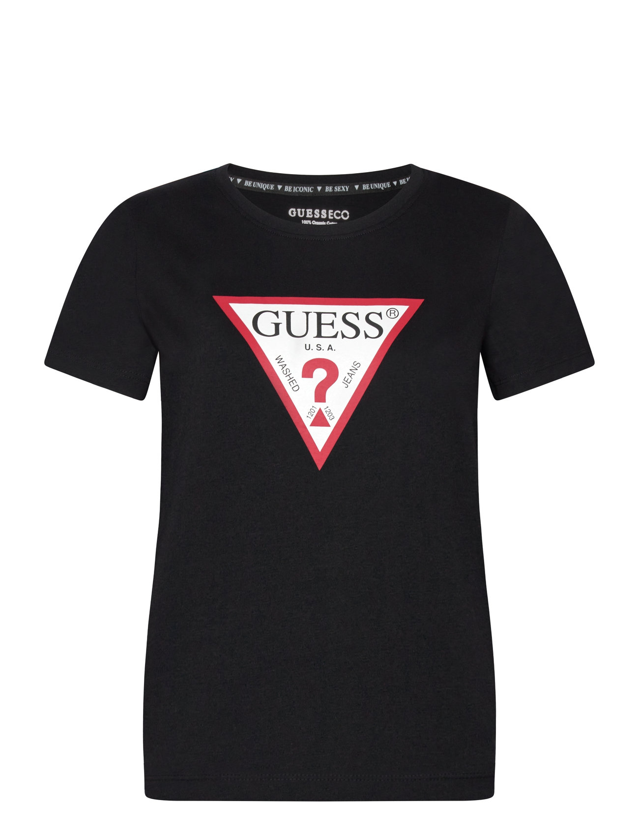 Ss Cn Original Tee Tops T-shirts & Tops Short-sleeved Black GUESS Jeans