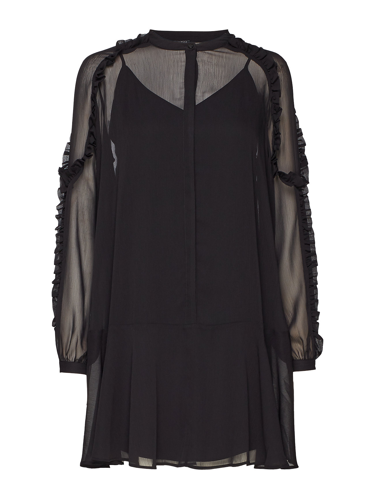 Reanna Dress Korte Jurk Zwart Guess Jeans guess jeans kopen in de aanbieding