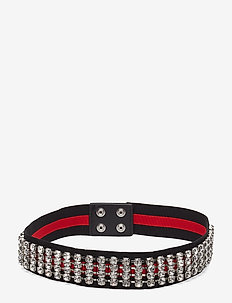 RHINESTONES CHAIN BELT - FANTASY BLACK AND