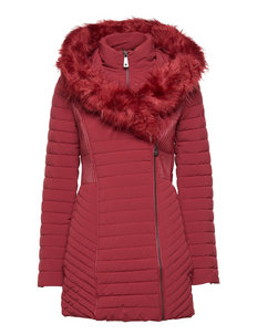 guess red winter coat