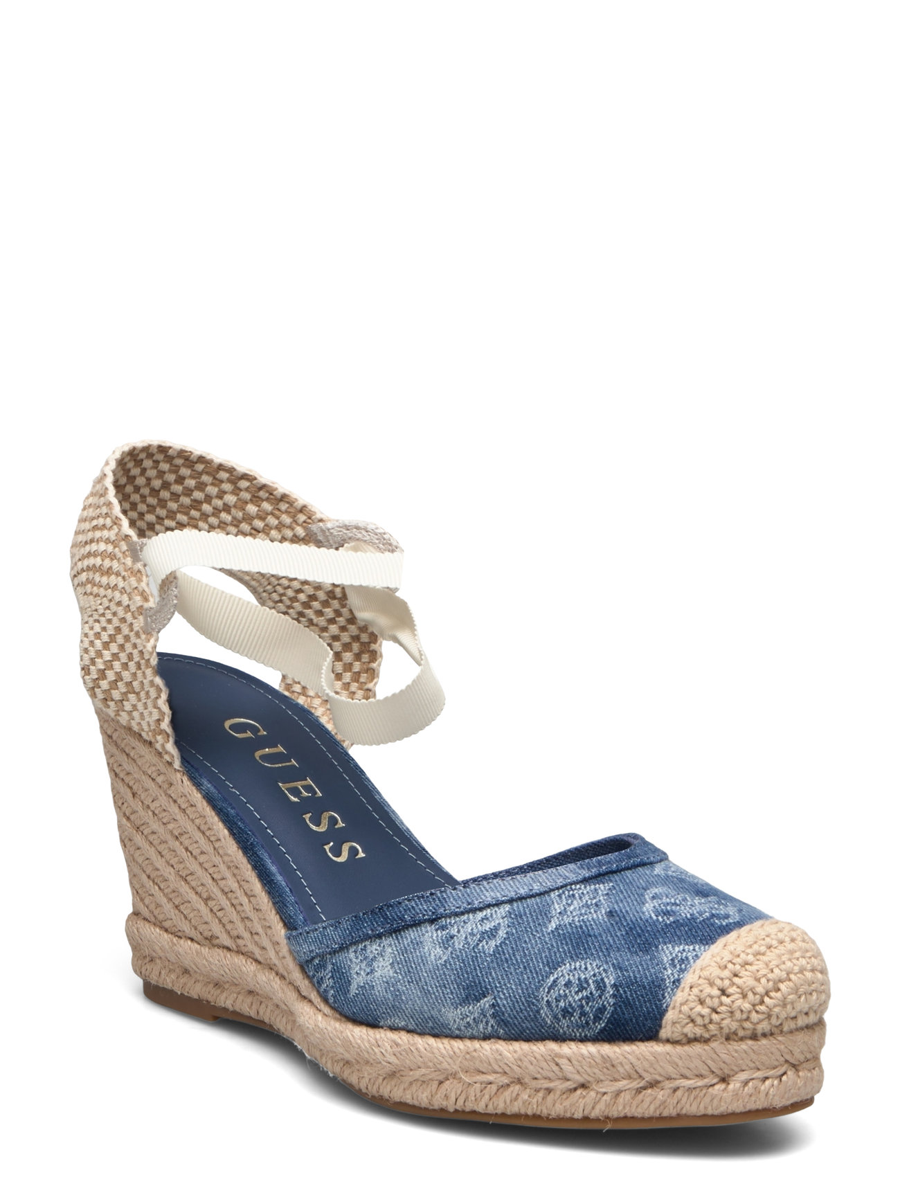 Cyrena Sandal Med Hæl Espadrilles Blue GUESS