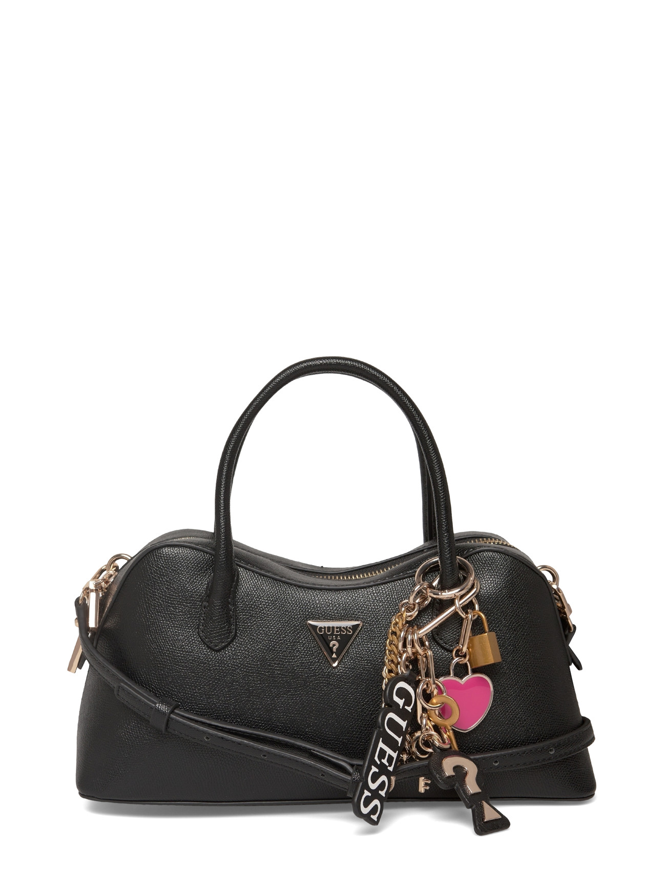 GUESS Davina Satchel, One Size, Black, Tasker > Tasker Med Tophåndtag, Dame