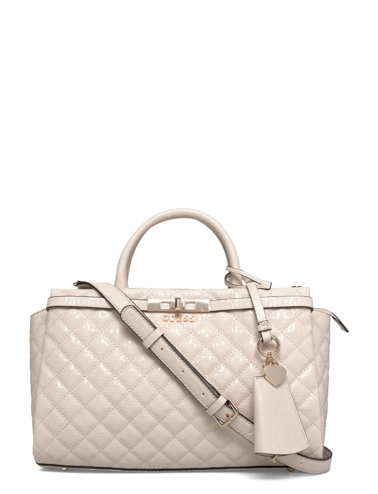 GUESS Idra Girlfriend Satchel, One Size, Beige, Tasker > Tasker Med Tophåndtag, Dame