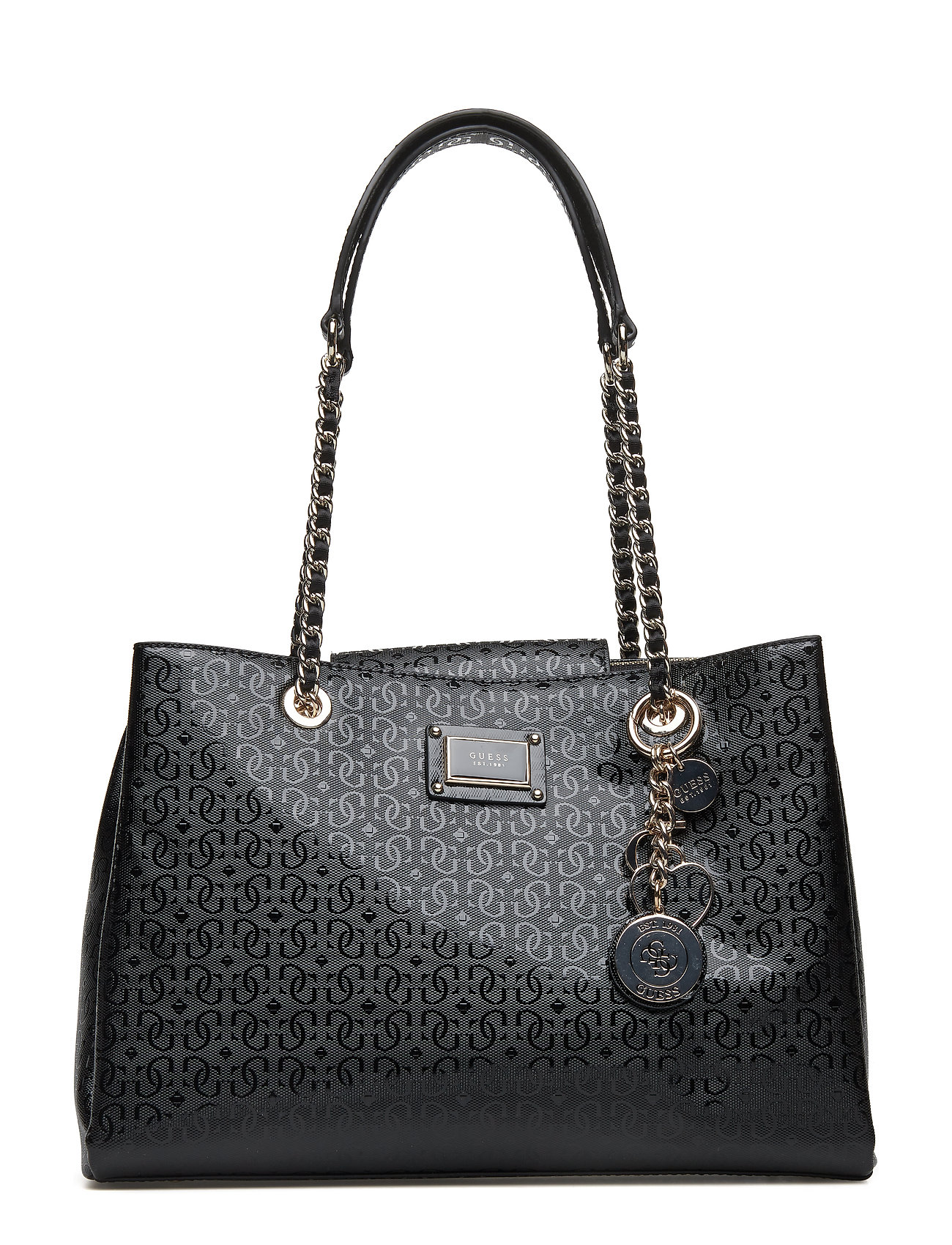 Shannon Lrg Girlfriend Satchel Bags Top Handle Zwart Guess guess kopen in de aanbieding