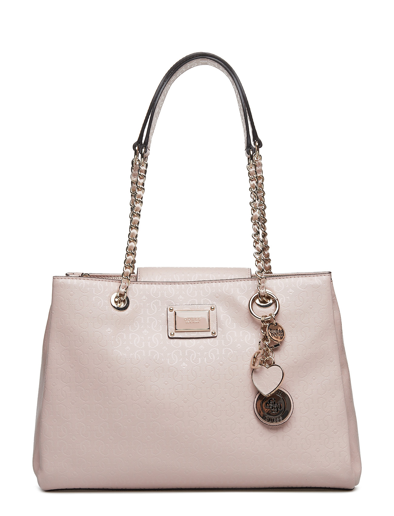 Shannon Lrg Girlfriend Satchel Bags Top Handle Beige Guess guess kopen in de aanbieding