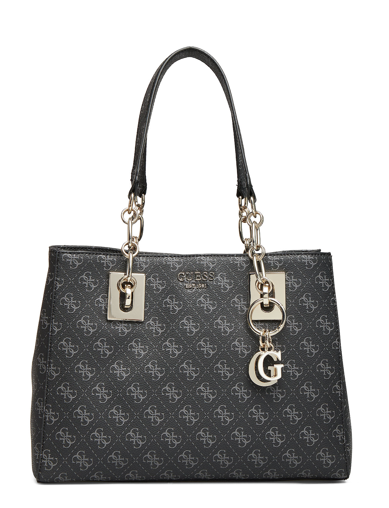 Logo Rock Girlfriend Satchel Bags Top Handle Zwart Guess guess kopen in de aanbieding