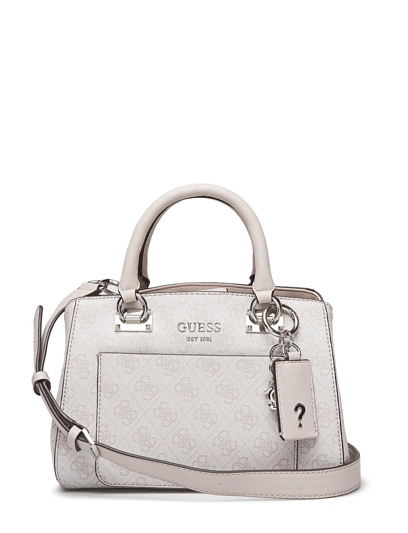 Kathryn Sml Girlfriend Satchel Bags Top Handle Beige Guess guess kopen in de aanbieding