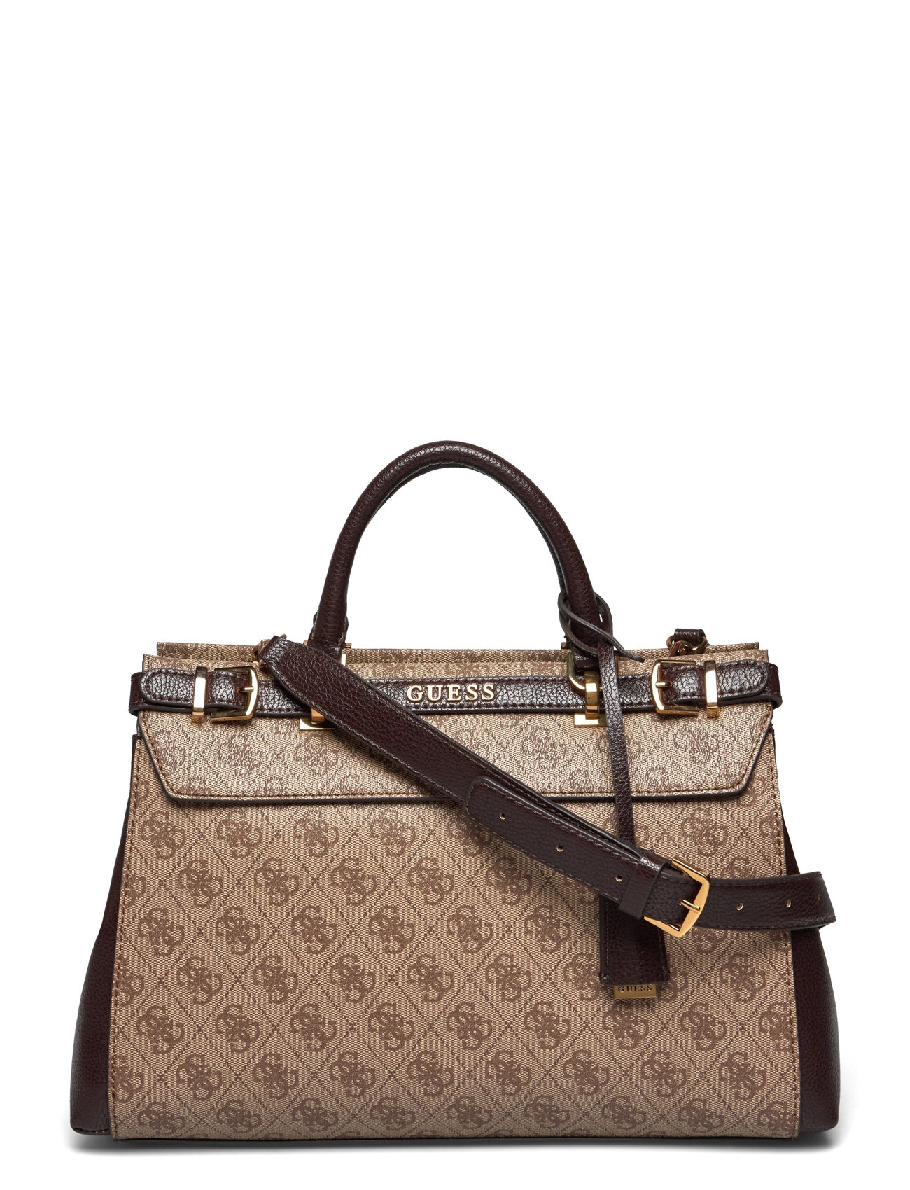 Sestri Logo Luxury Satchel Bags Small Shoulder Bags-crossbody Bags Brown GUESS