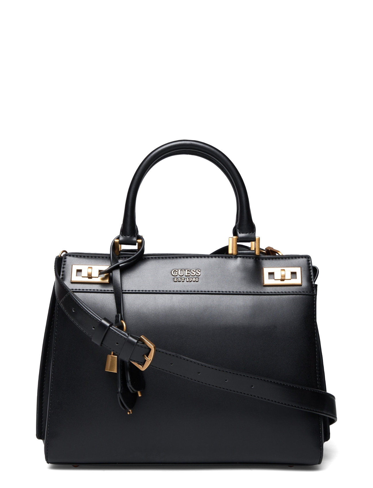 guess katey luxury satchel black