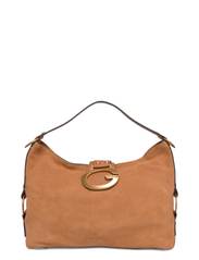 Sac à épaule GUESS Camden En Cuir De Vache - Cognac Marron Clair, Dimensions 35x22x9 Cm
