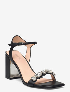 guess shoes silver heels