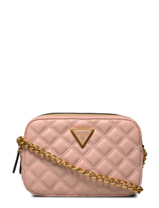 Guess Giully Quilted Small Top Zip Shoulder Bag - Apricot Cream