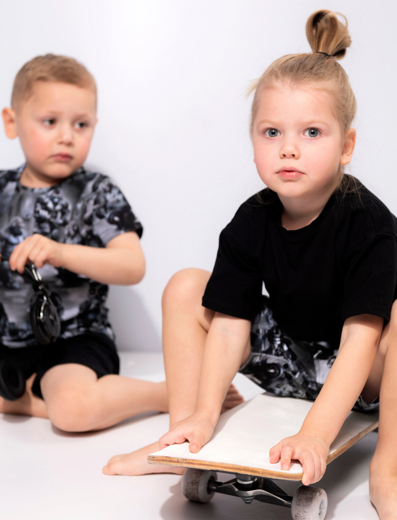Gugguu Unisex Long T-Shirt, 92, Black, T-Shirts > Kortærmede, Børn