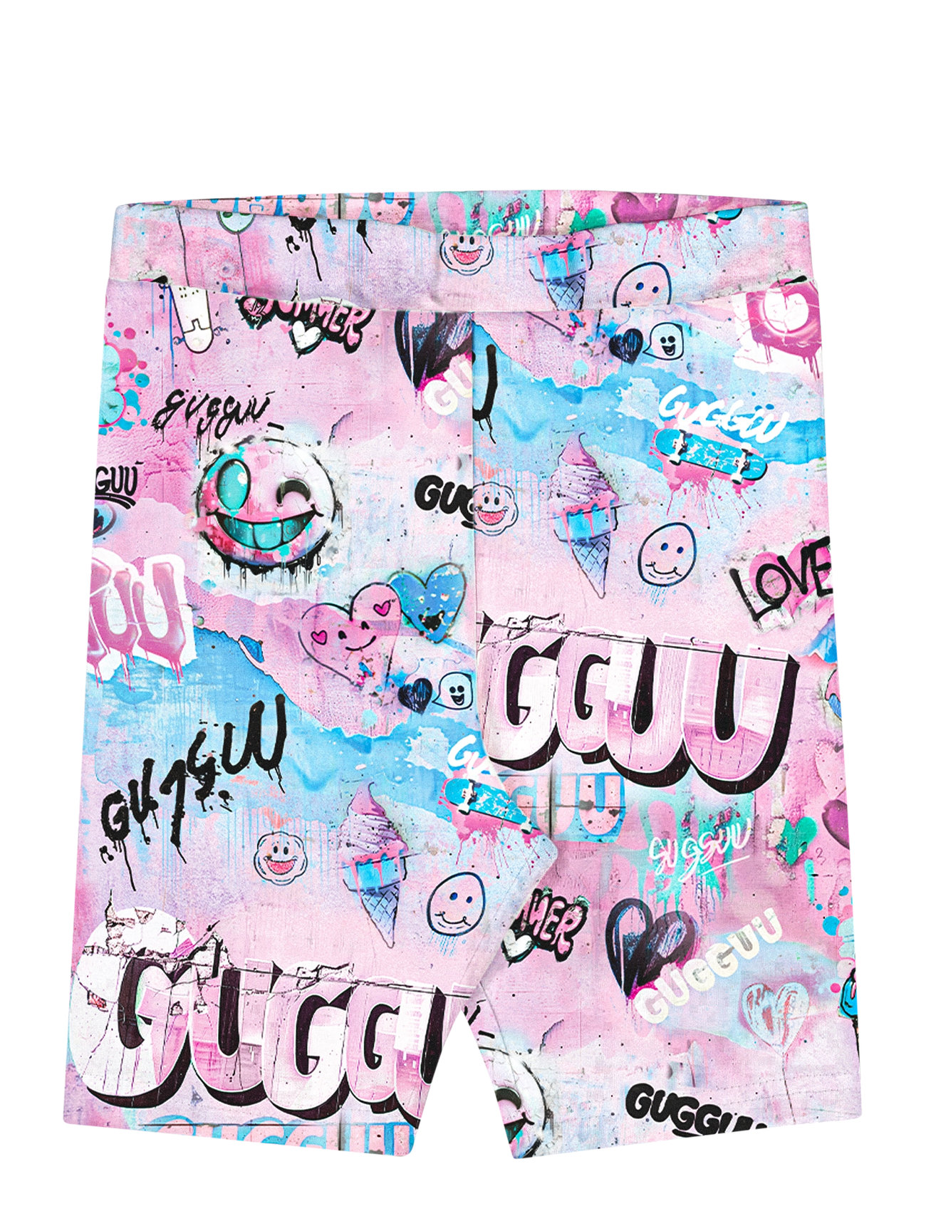 GUGGUU Print Biker Shorts Pink - 110 - Kinder