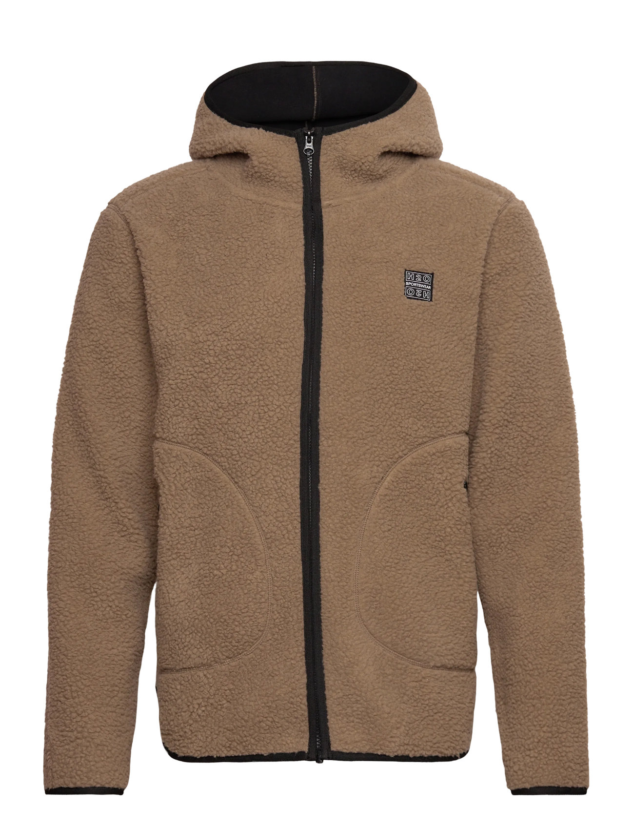 H2O Langli Hooded Pile Jacket, XS, Brown, Sweatshirts & Hættetrøjer > Fleeces & Midlayers, Herre