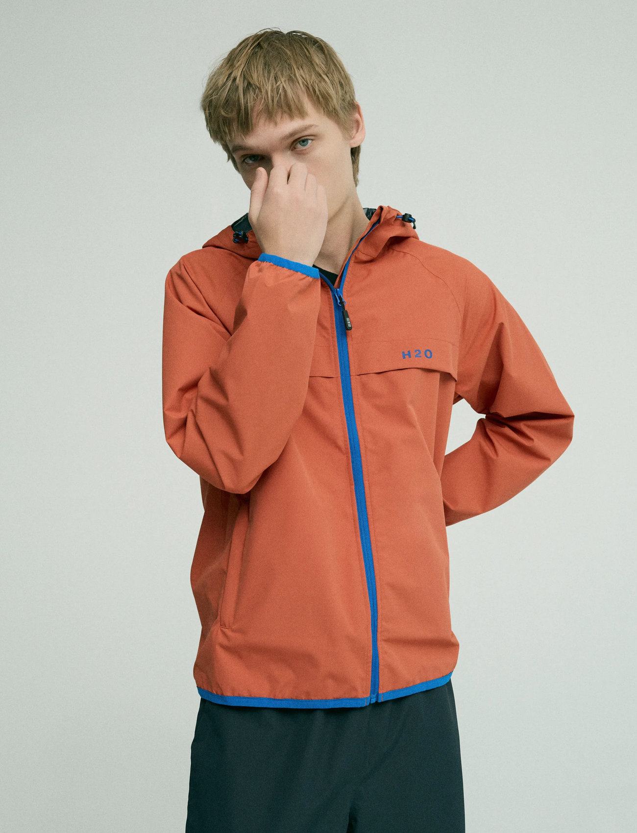 H2O Rømø Festival Lw Rain Jacket - Pack, XS, Orange, Regntøj > Regnfrakker, Herre