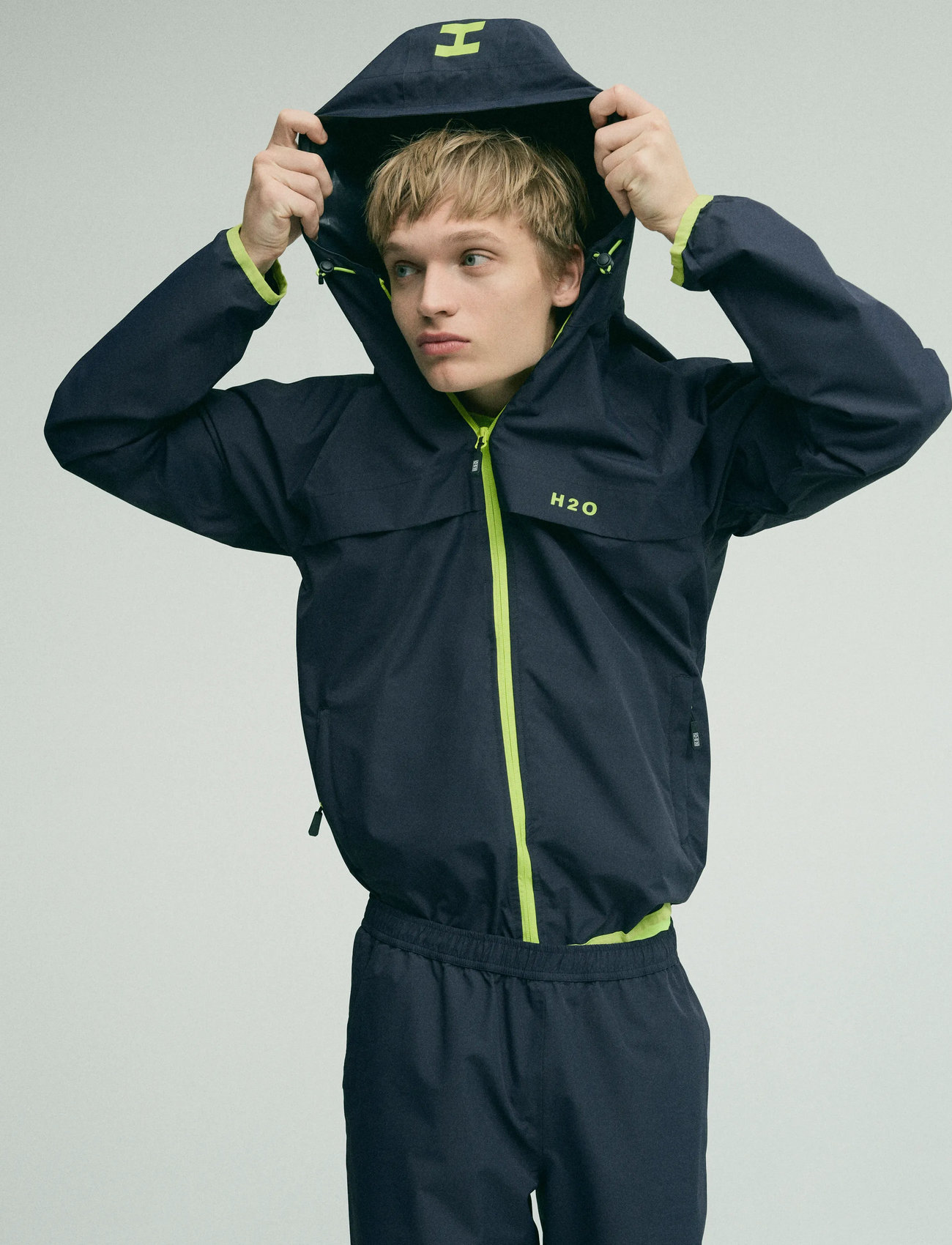 H2O Rømø Festival Lw Rain Jacket - Pack, XL, Black, Regntøj > Regnfrakker, Herre