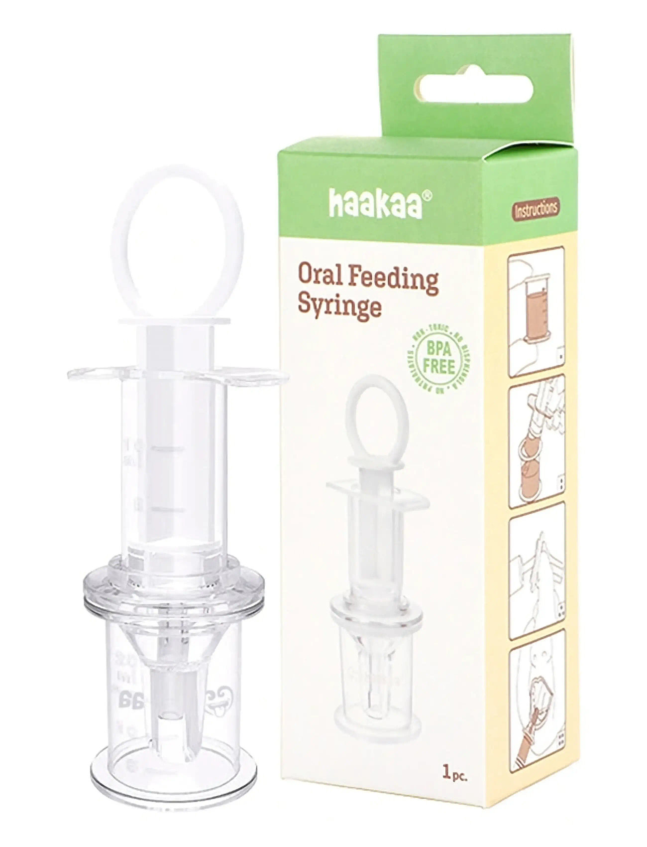 Haakaa Haakaa Feeding Syringe, One Size, White, Babyflasker Og Tilbehør > Tilbehør, Børn