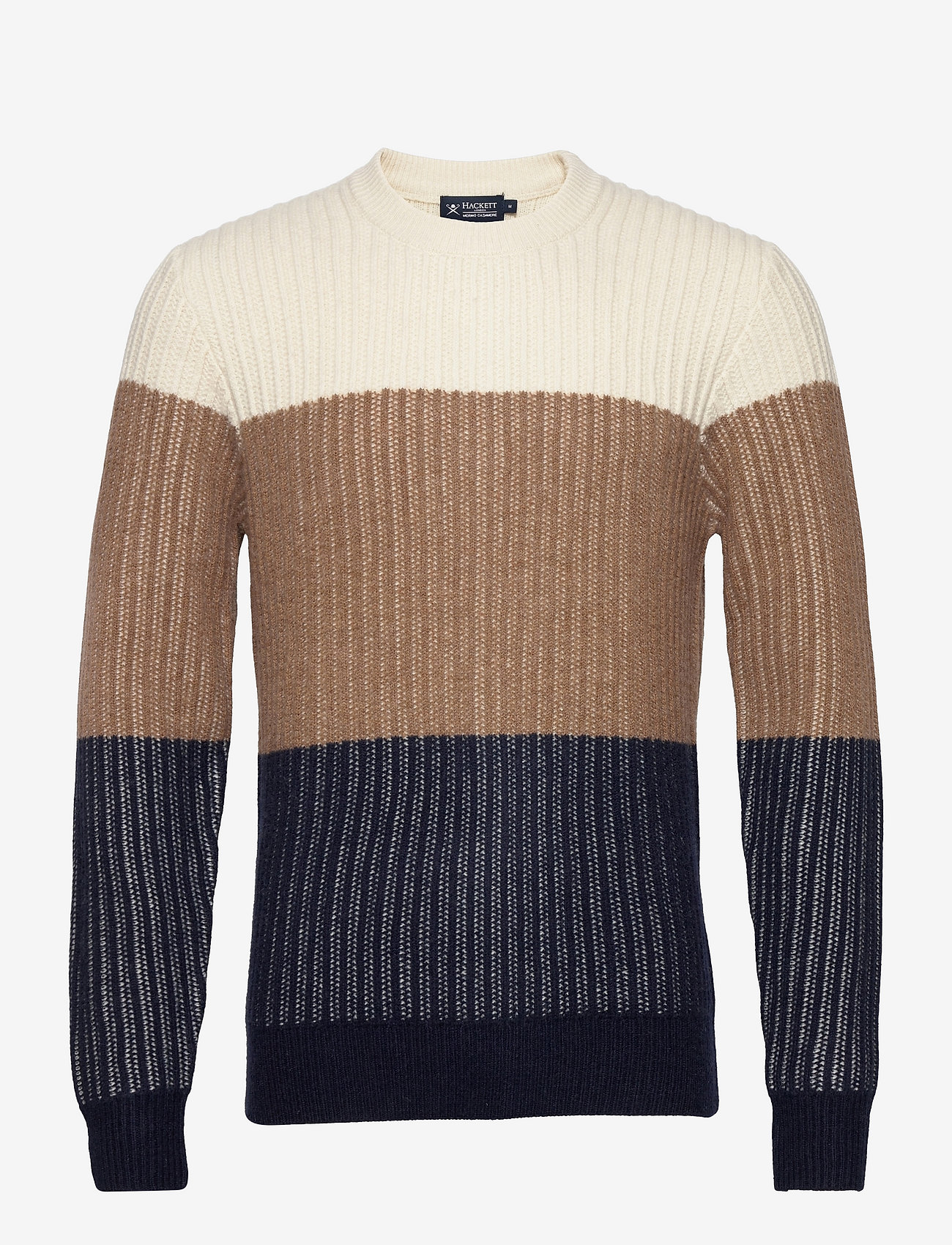 Hackett London Col Block Rib Crew - Knitted Round Necks | Boozt.com