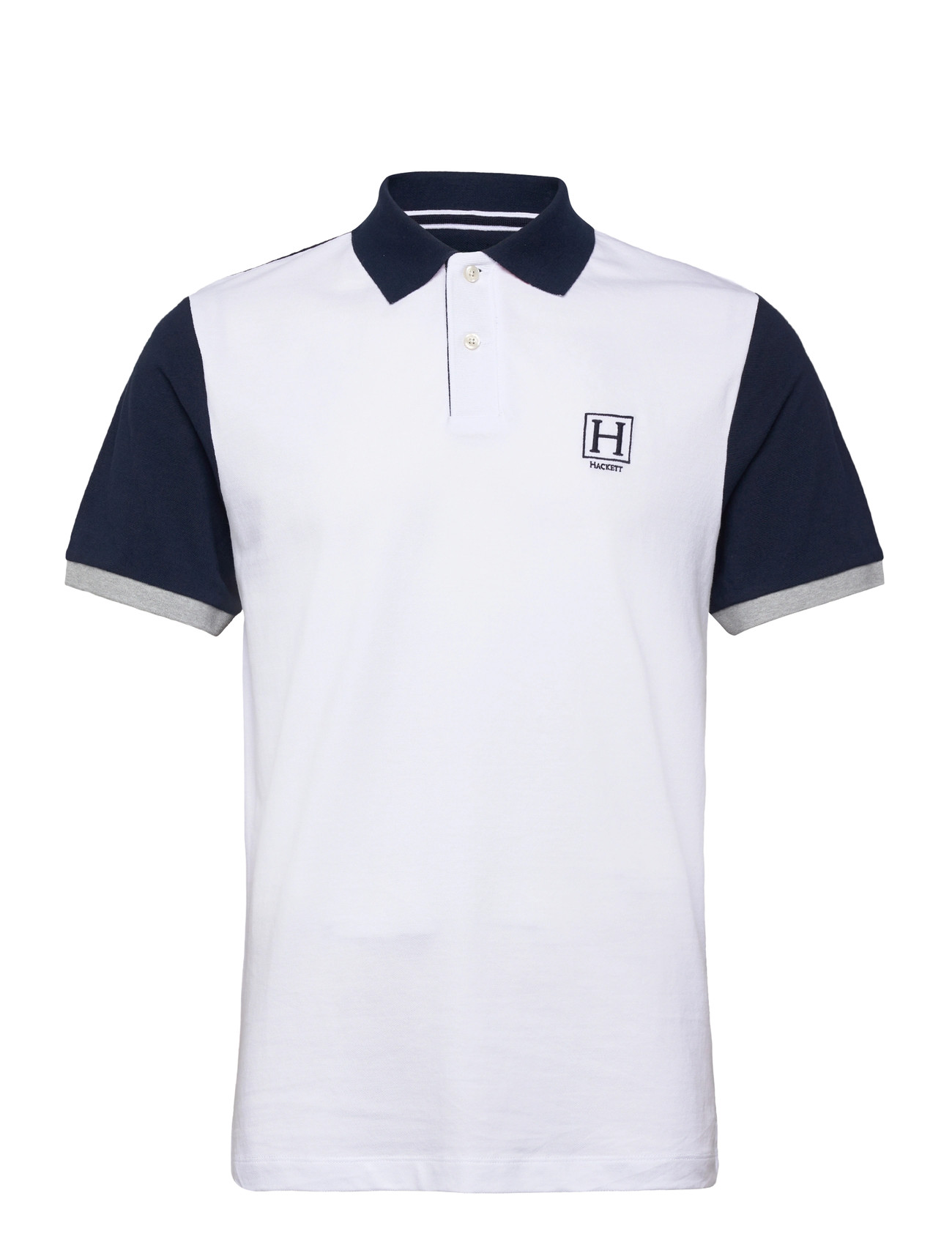 Hackett London Heritage H Quad Back, XXL, White, Poloer > Kortærmede, Herre