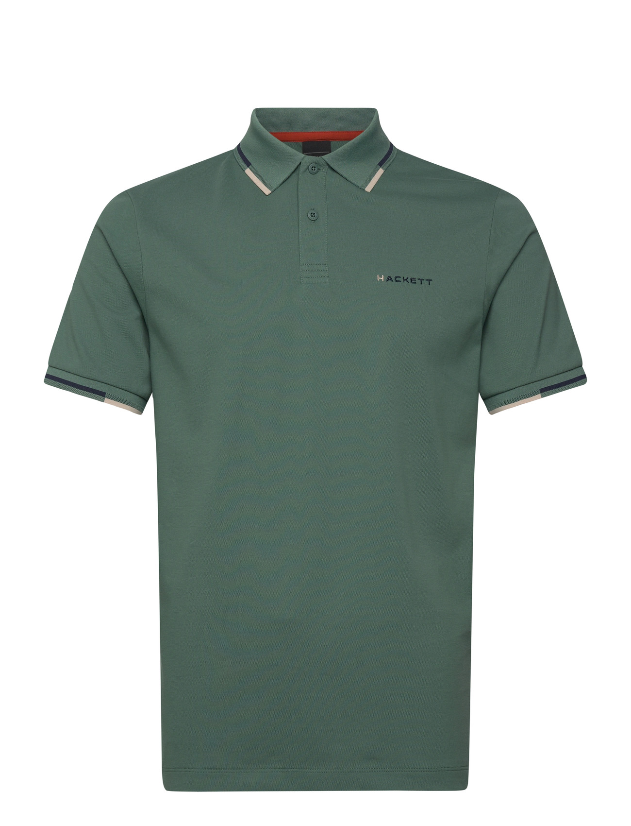 Hackett London Hs Coast Tipped Polo, XXL, Green, Poloer > Kortærmede, Herre