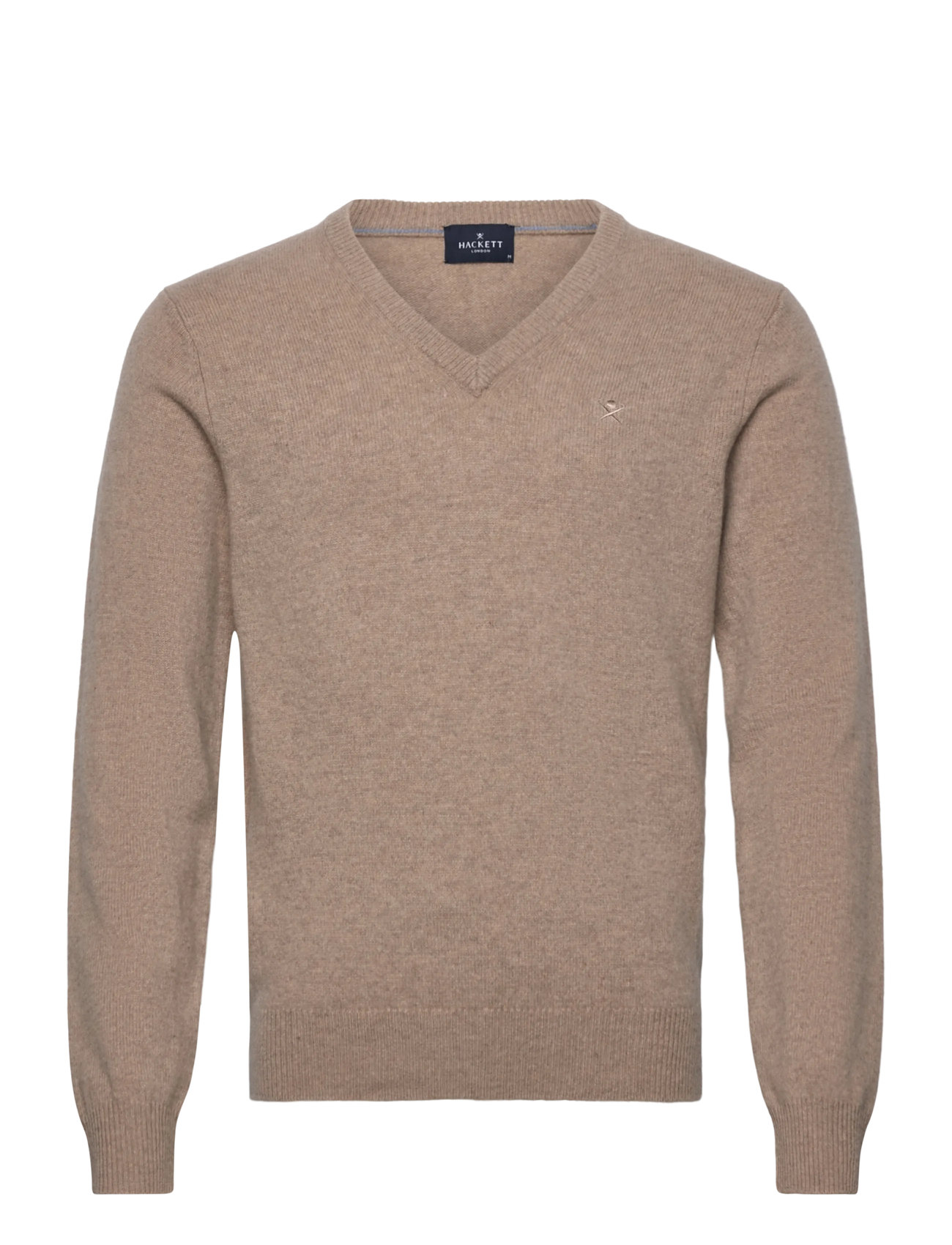 HACKETT LONDON Lammwolle V Neck Beige - S - Herren