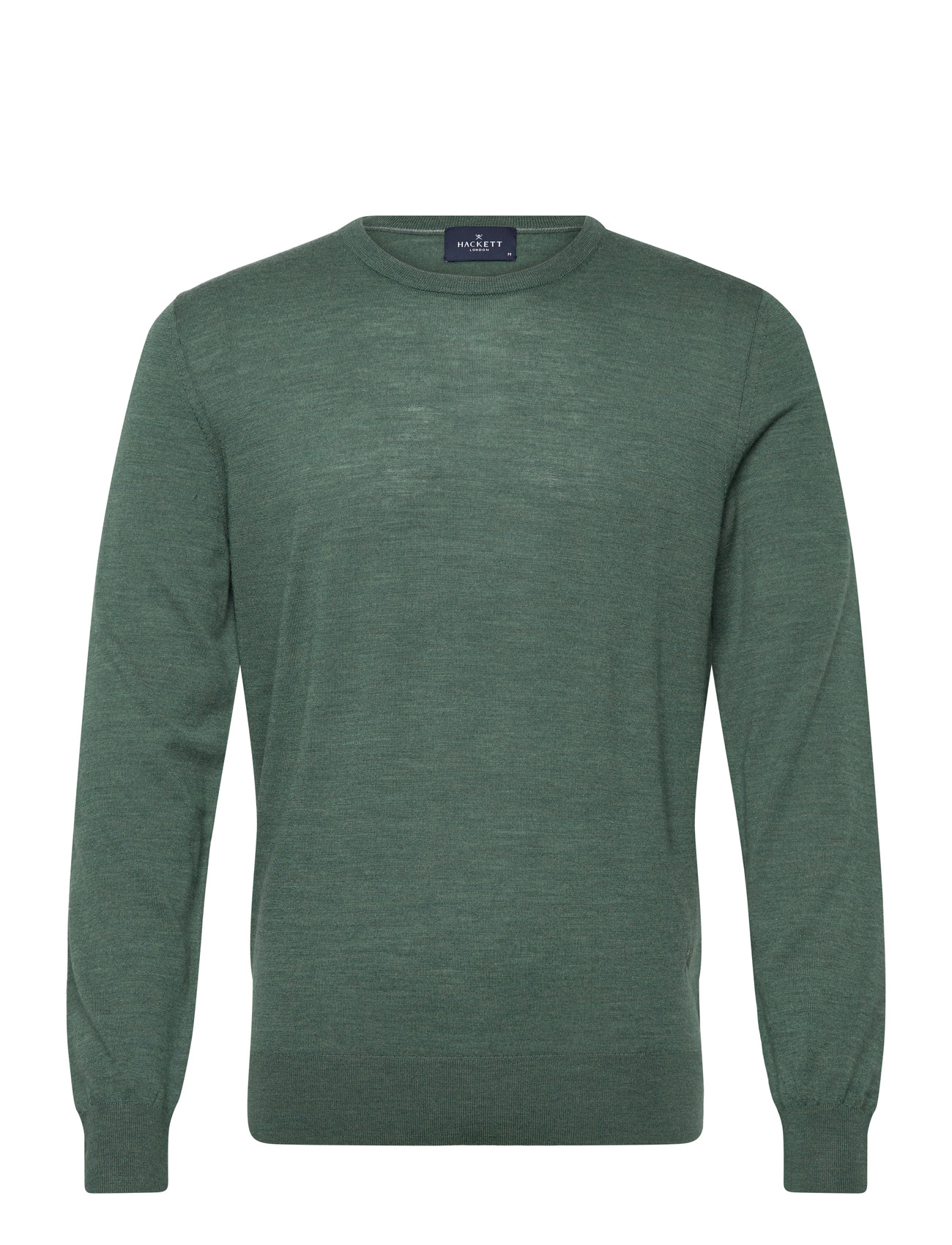Hackett London Ess Merino Crew, XXL, Green, Strik > Runde Halse, Herre