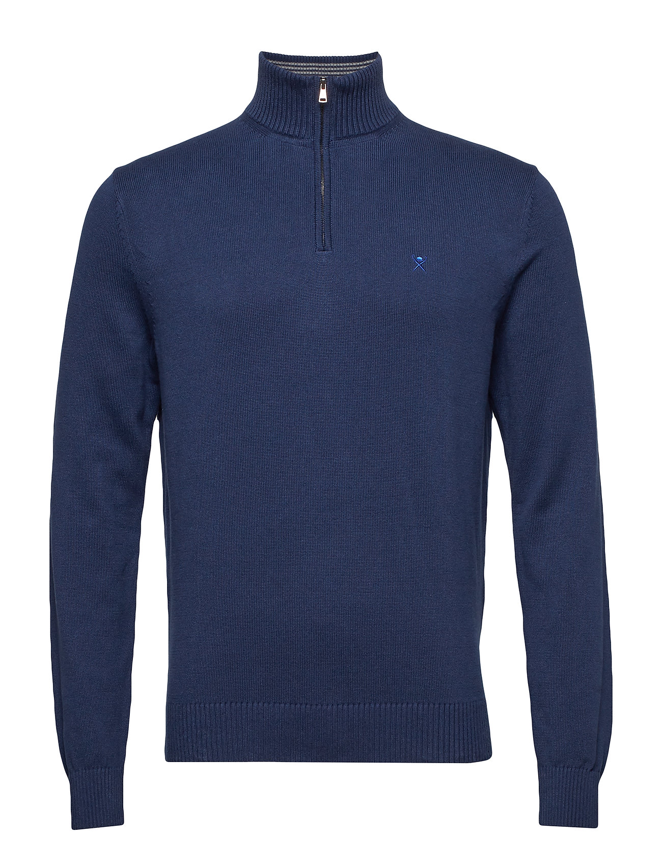 Cotton 12 Zip Gebreide Turtleneck Coltrui Blauw Hackett hackett kopen in de aanbieding Cotton 12 Zip Gebreide Turtleneck Coltrui Blauw Hackett hackett kopen in de aanbieding