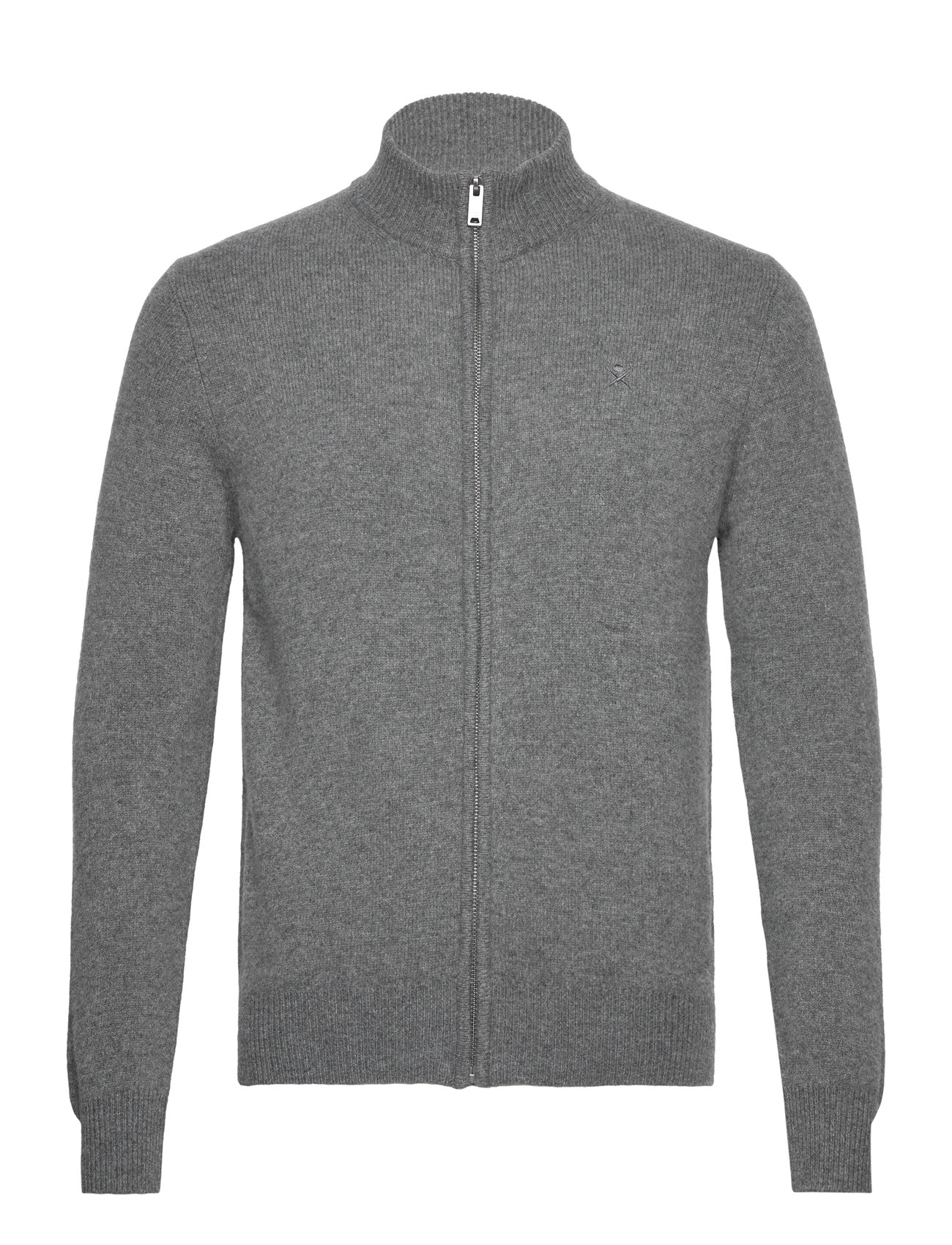 Hackett London Lambswool Fzip Grå