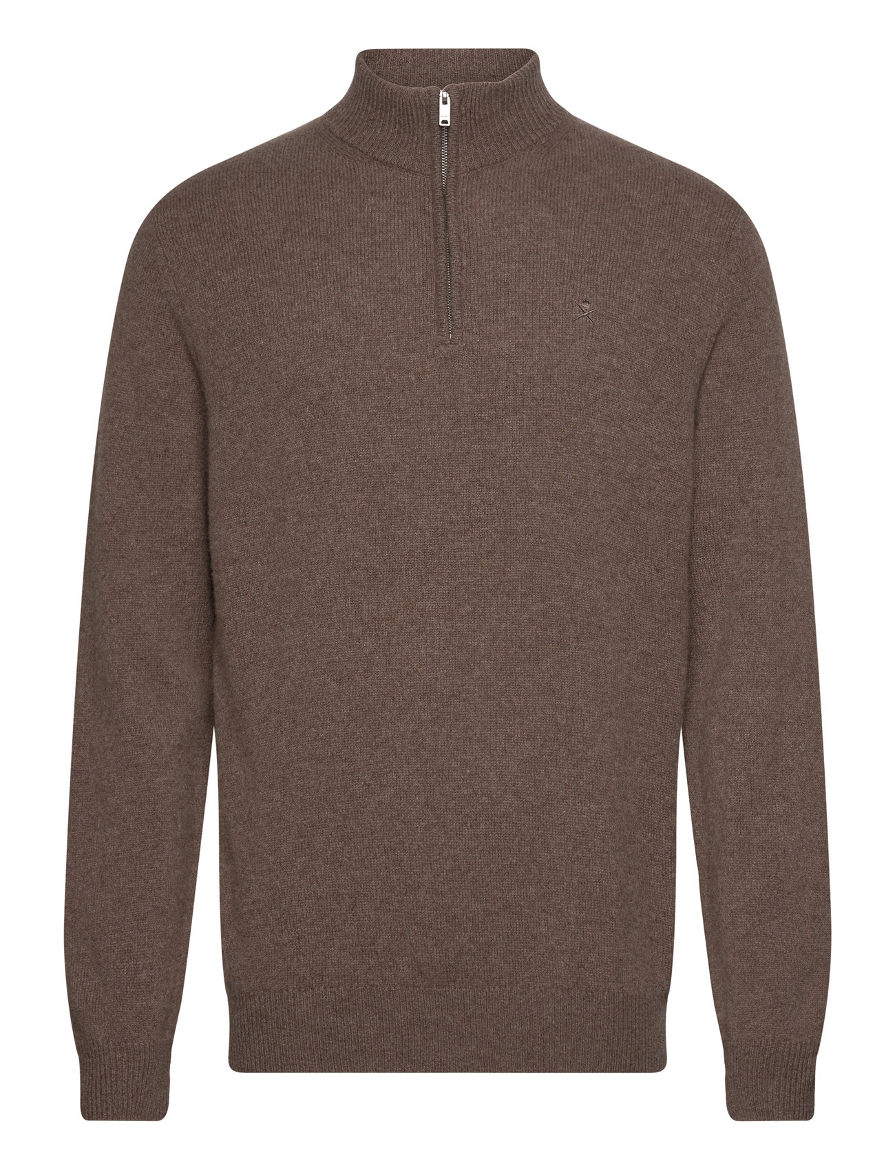 Hackett London Lambswool Hzip Brun