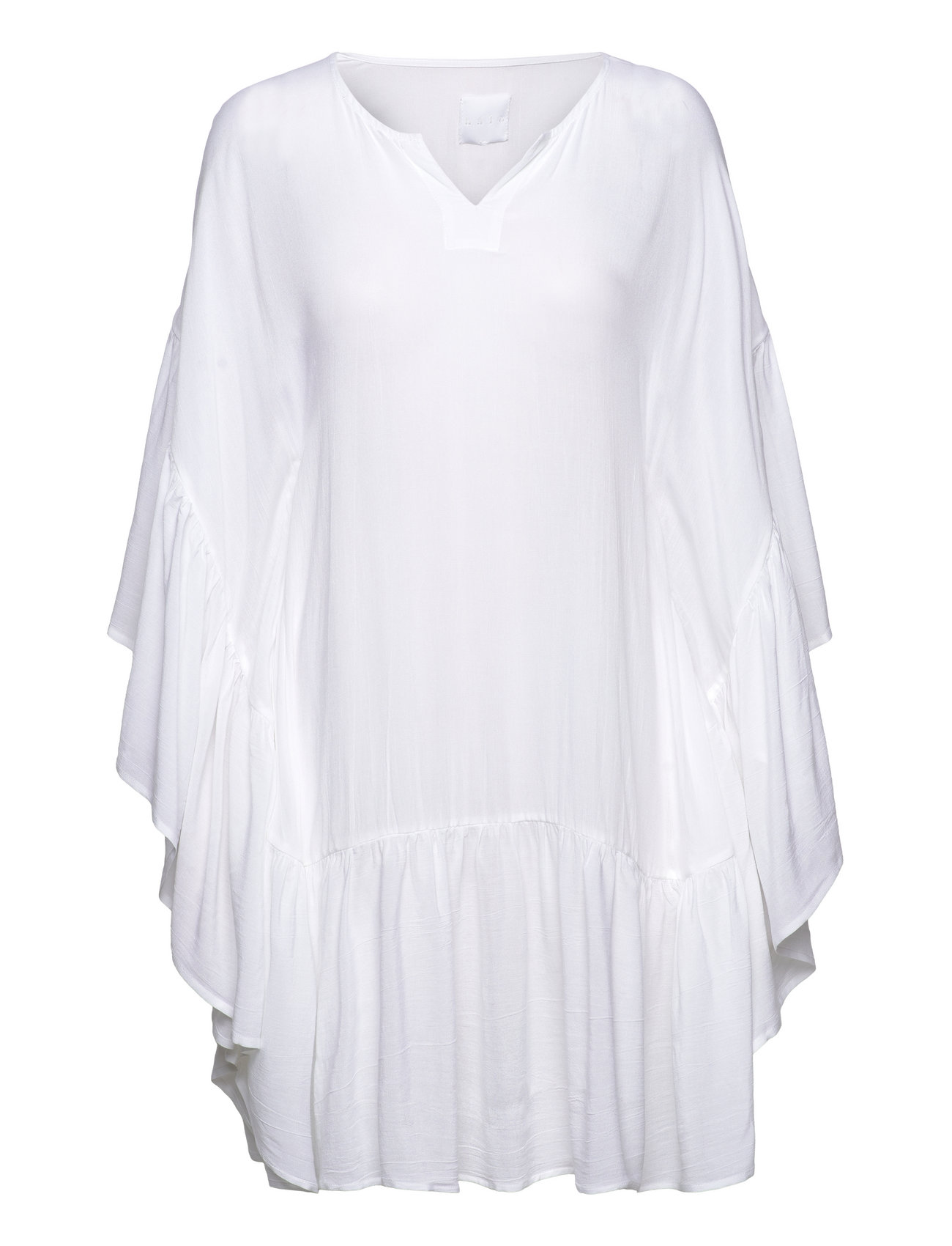 Usva Frill Kaftan Dress White Hálo
